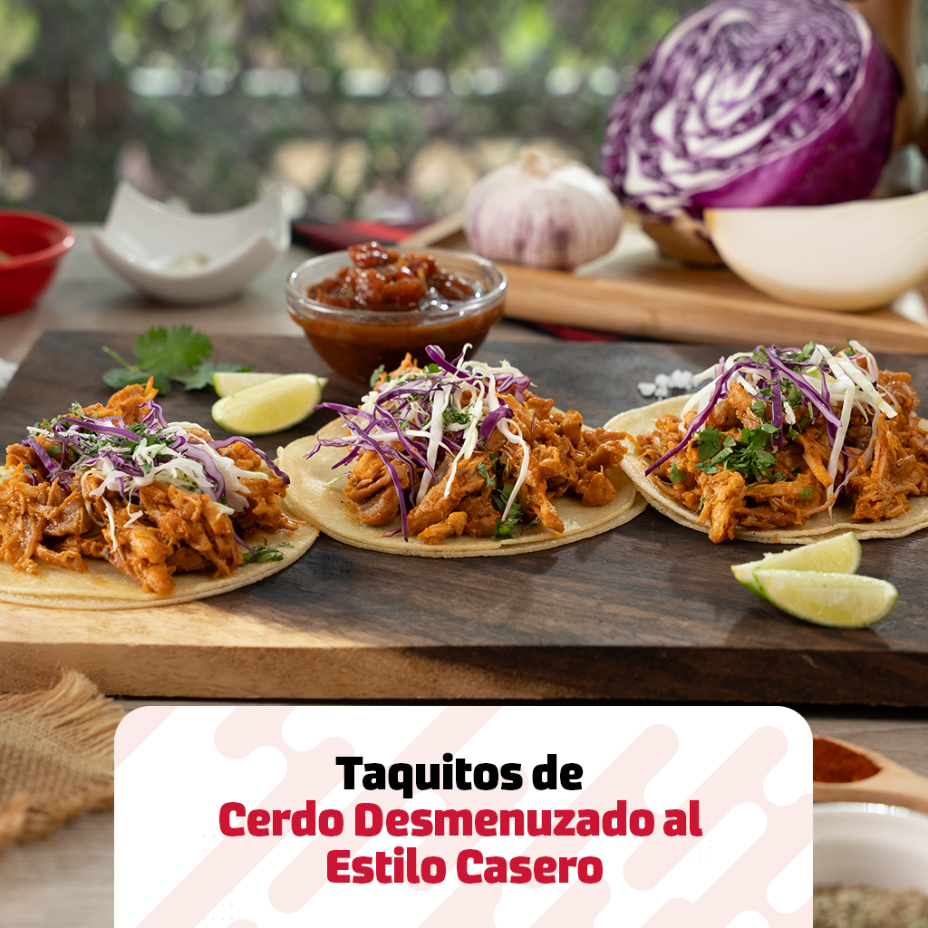 Taquitos de Cerdo Desmenuzado al Estilo Casero🐷