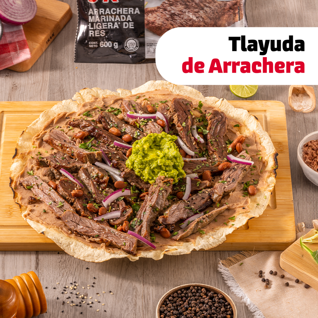 Tlayuda de arrachera: